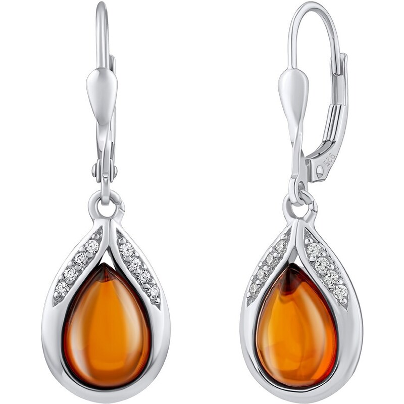 Silvego Strieborné náušnice s prírodným jantárom JST13327EJ 66592497
