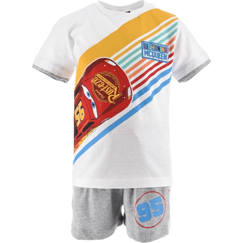 Bielo-sivý chlapčenský letný set Disney Cars 34754308