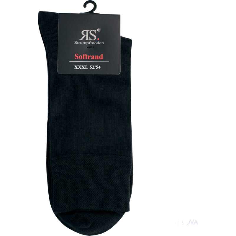 Pánske bavlnené nadmerné zdravotné XXXL ponožky RS Čierna 52-54 3 páry 34753719