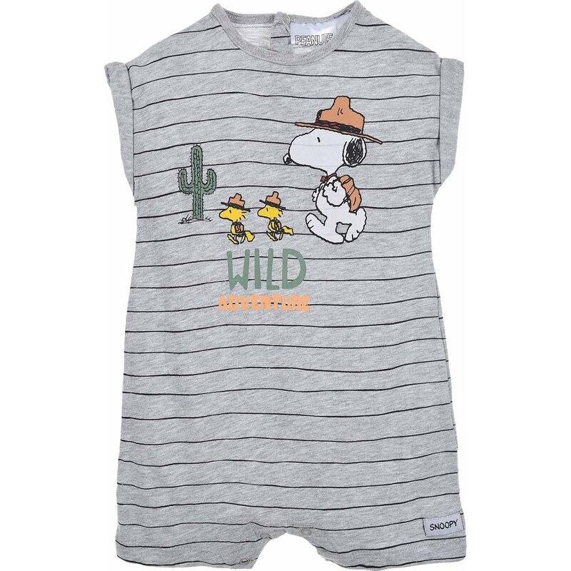 BASIC Sivý chlapčenský krátky overal Peanuts 34754287
