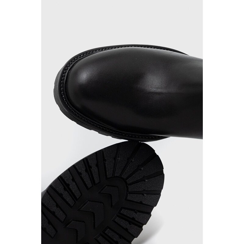 Kožené čižmy Vagabond Shoemakers Kenova dámske, čierna farba, na platforme,