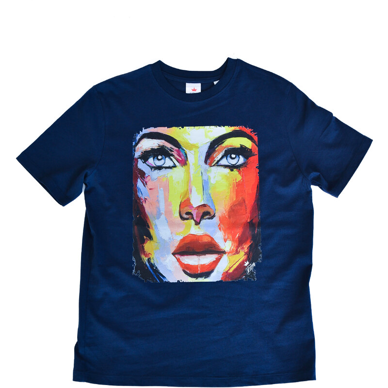 Fam Dámske tričko Organic T-shirt - Modré / Face 2