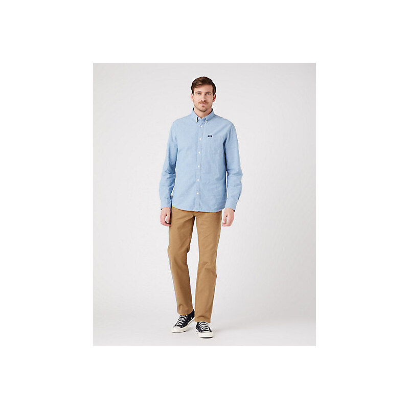 Pánska košeľa WRANGLER W5B11GX4E BUTTON DOWN SHIRT LIGHT INDIGO 67489776