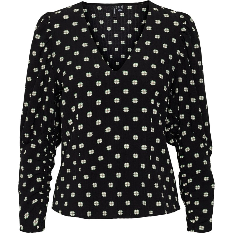 VERO MODA Blúzka Gina čierna / biela 55460398