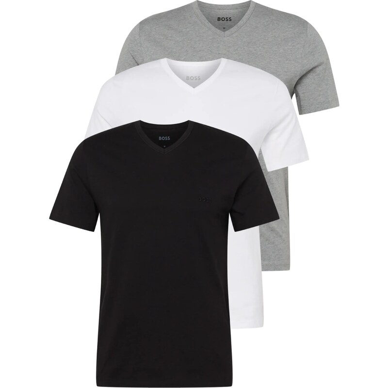 BOSS Tielko Classic sivá melírovaná / čierna / biela 42053657