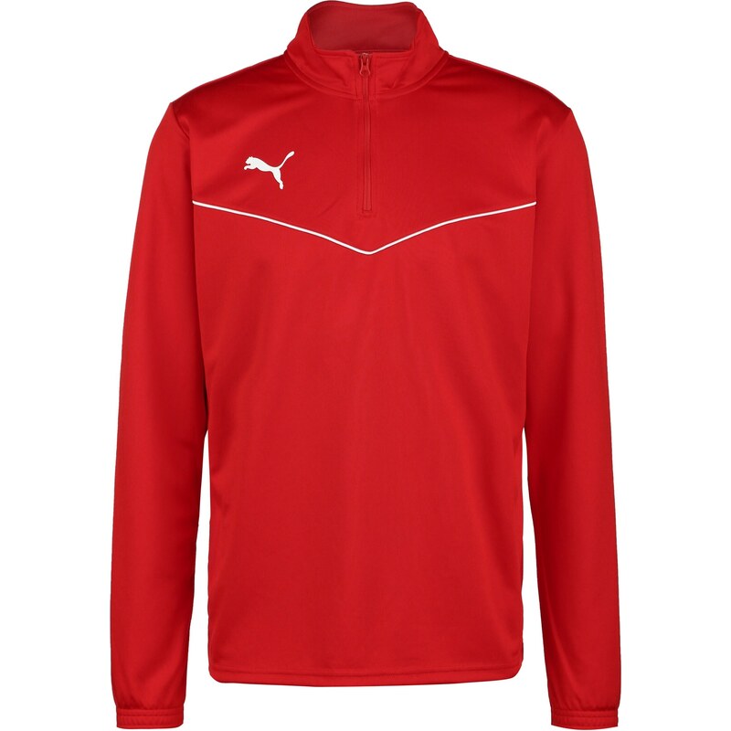 PUMA Športová mikina TeamRise červená / biela 67749785
