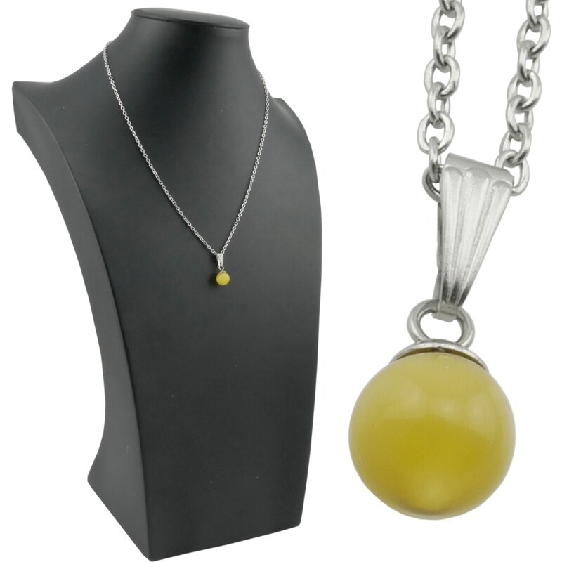 CITY STORM Retiazka s korálkou z mačacieho oka v žltom prevedení 66889160