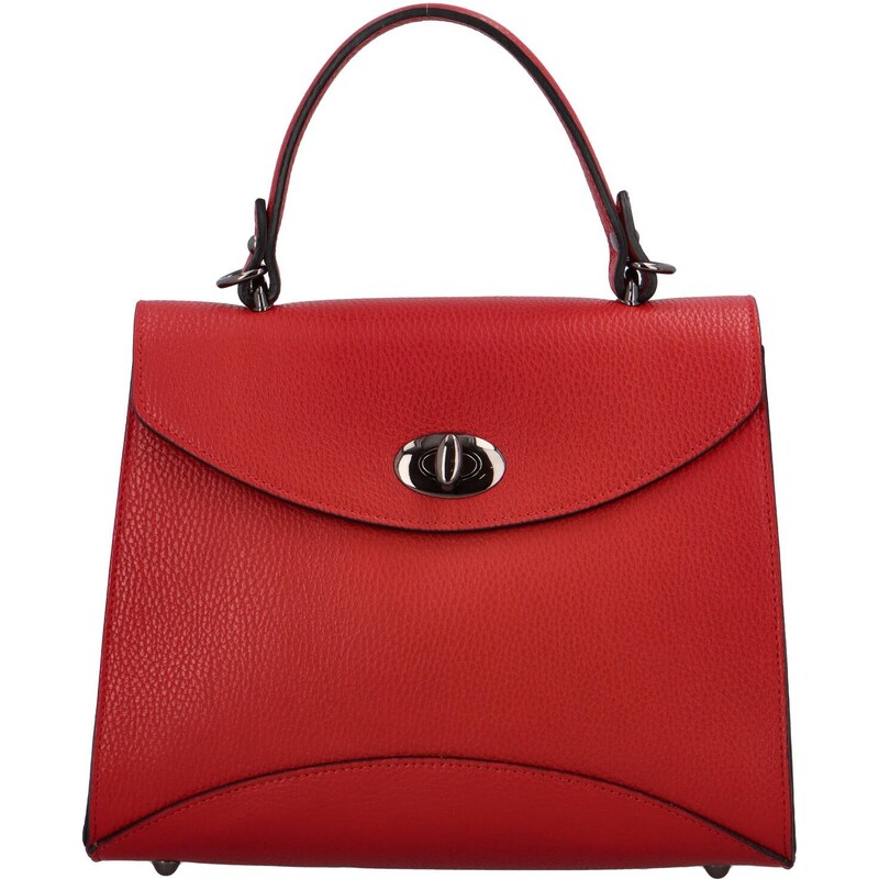 Dámska kožená kabelka do ruky červená - ItalY Sarah červená 35912761