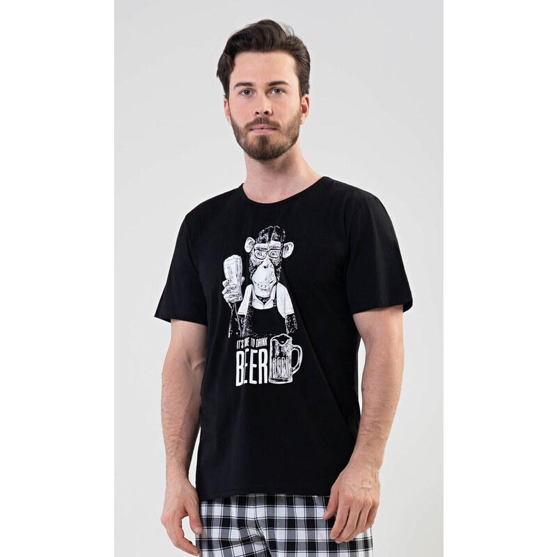 Vienetta MAN Pánske pyžamo šortky Opice 54965110