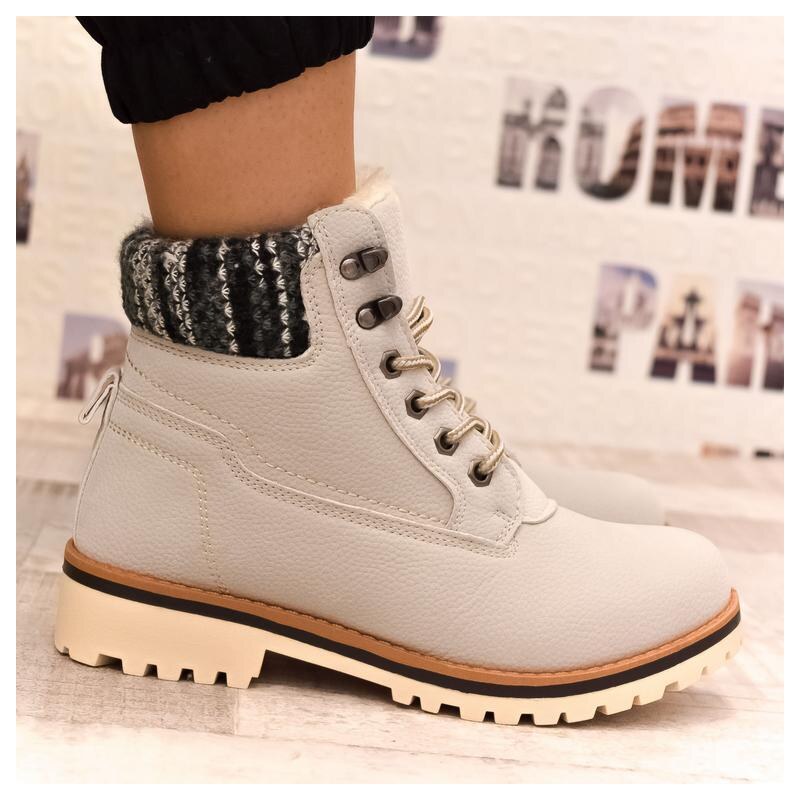 SS Dámske sivé čižmy SOLIO 34882537