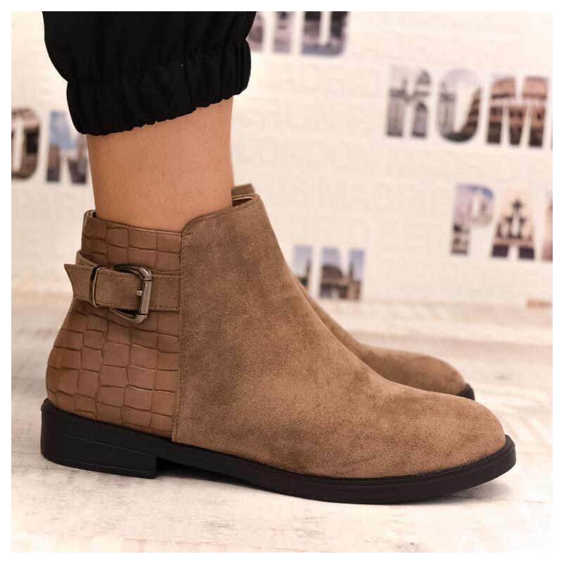 SS Dámske hnedé semišové čižmy LOTTY 34882538