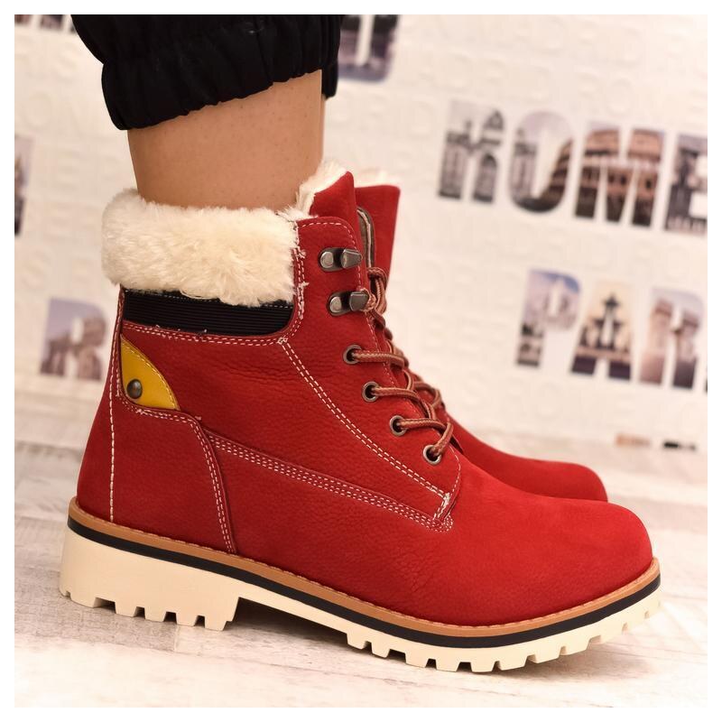 SS Dámske červené čižmy ADOSIA 34882530