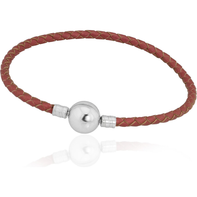 Lindas Jewelry Kožený náramok Červený Chirurgická oceľ INR147 34887069