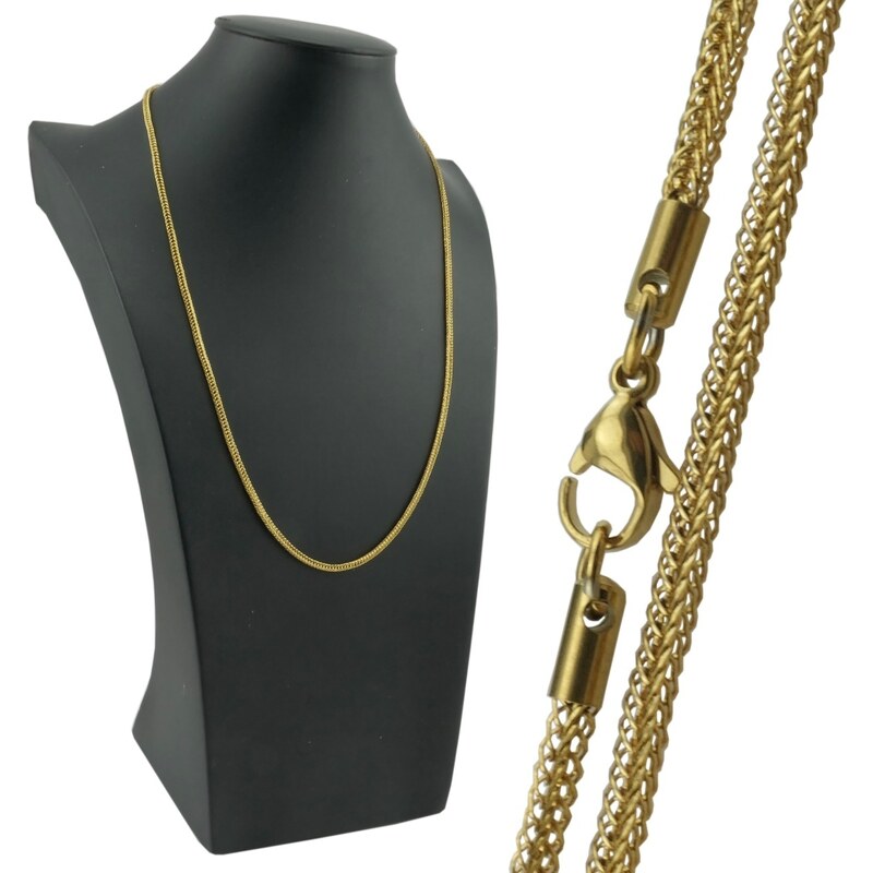 CITY STORM Zlatá hranatá retiazka z chirurgickej ocele - Daria 66889484