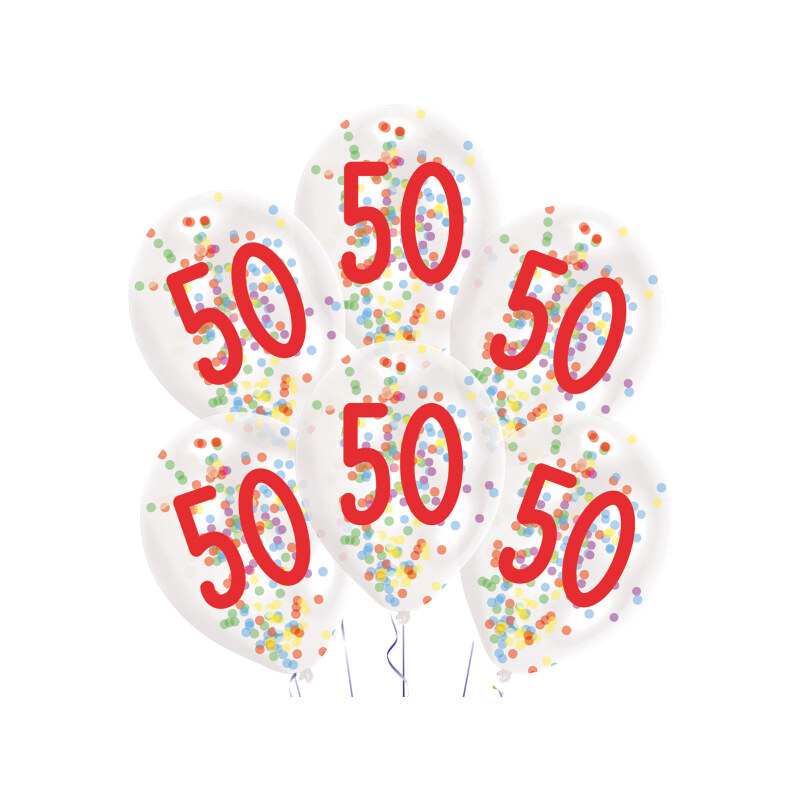 Amscan Latexové balóny s konfetami 50