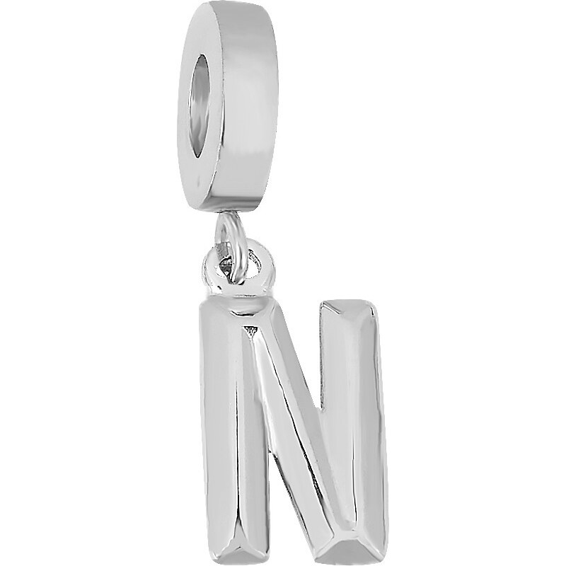 Lindas Jewelry Prívesok na náramok Písmeno N chirurgická oceľ IP054 34890535