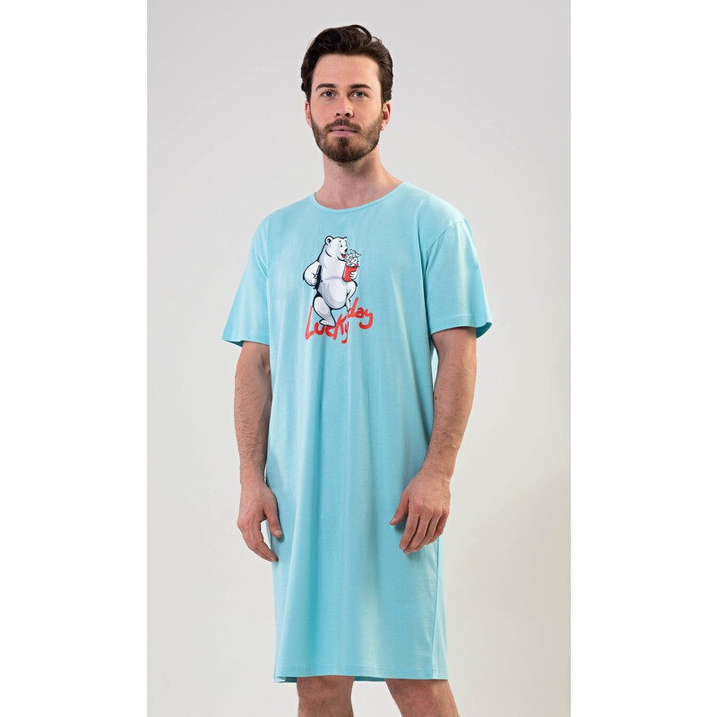 Vienetta MAN Pánska nočná košeľa s krátkym rukávom Lucky day 54966045