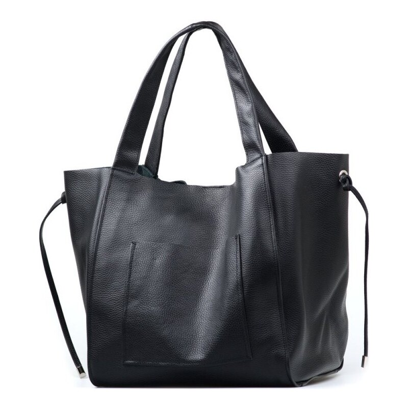 Blaire Kožená maxi kabelka Edda čierna 64987893