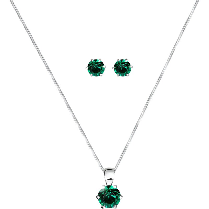 ELLI Sada šperkov smaragdová / strieborná 54234953