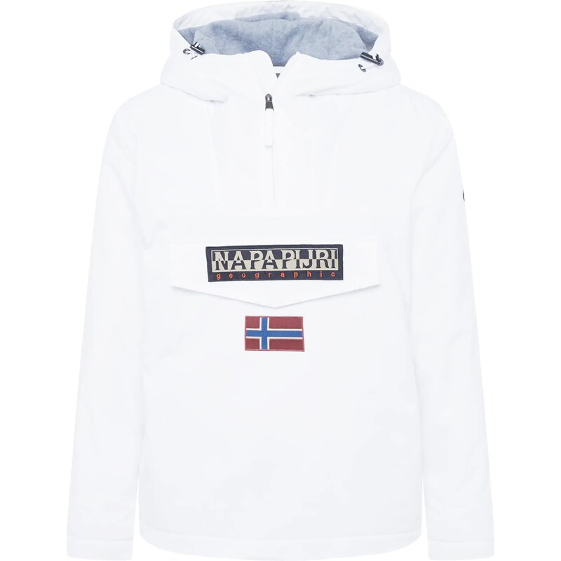 NAPAPIJRI Prechodná bunda Rainforest modrá / červená / čierna / biela 35289565