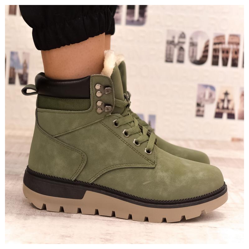 SS Dámske zelené čižmy NIZLO 34950714