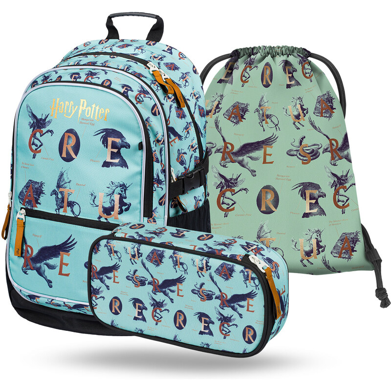 BAAGL 3 SET Core Harry Potter Fantastické zvieratá: batoh, peračník, 62191960