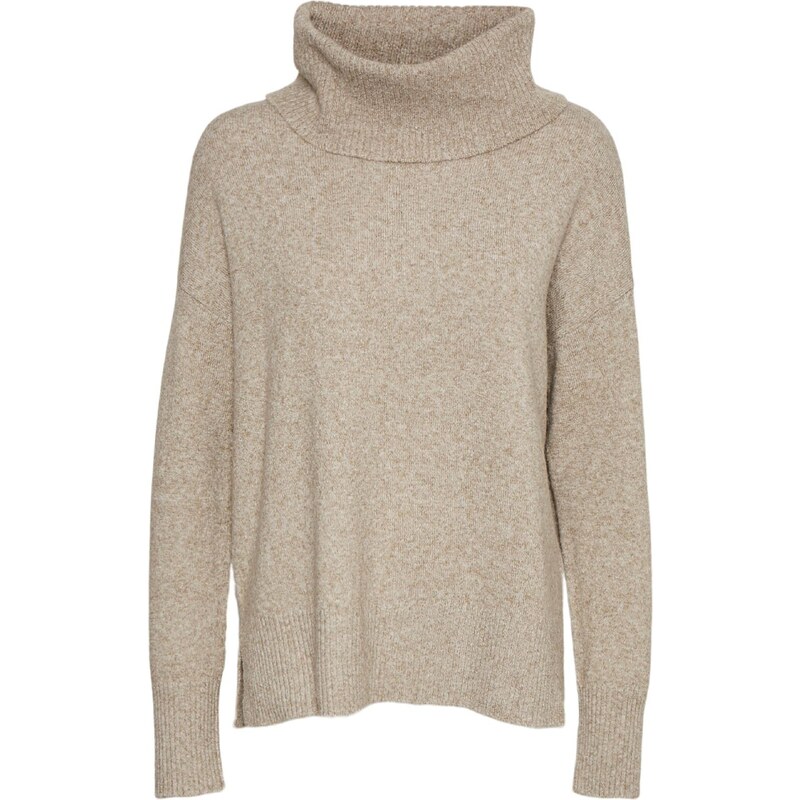 VERO MODA Sveter Doffy hnedá melírovaná 28173762