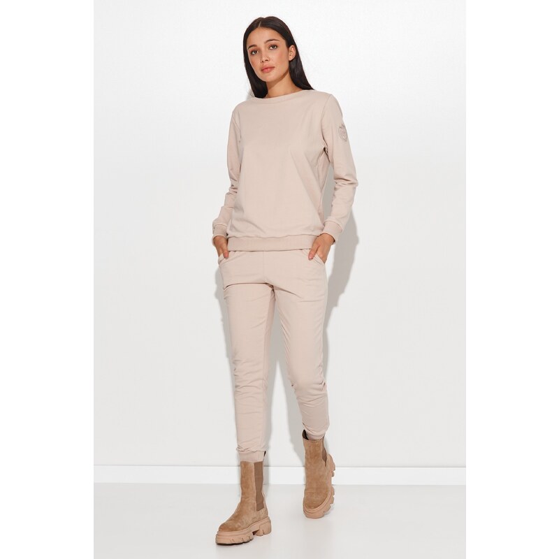 Numinou Dámska tepláková súprava s nášivkou NU379 | svetlo béž NU379 35359977