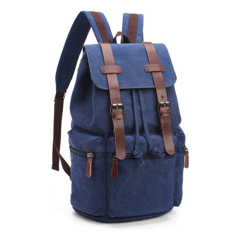 Glara Turistický batoh s koženými detailmi 35115719