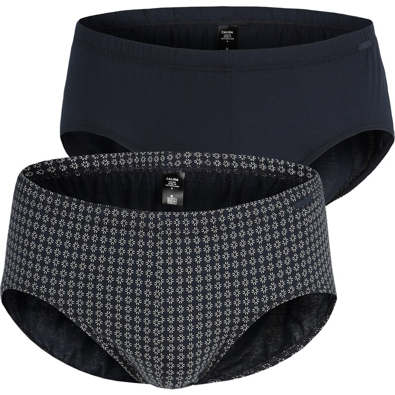 CALIDA Nohavičky námornícka modrá / šedobiela 65300651