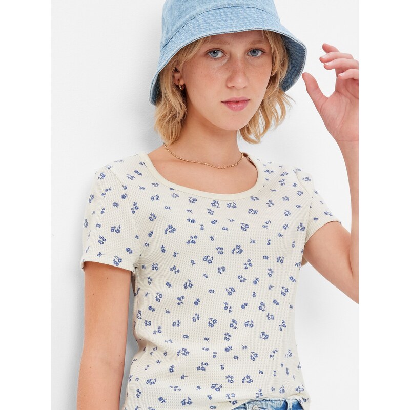 GAP Dievčenské tričko s vaflovým vzorom 424635-01 66268478