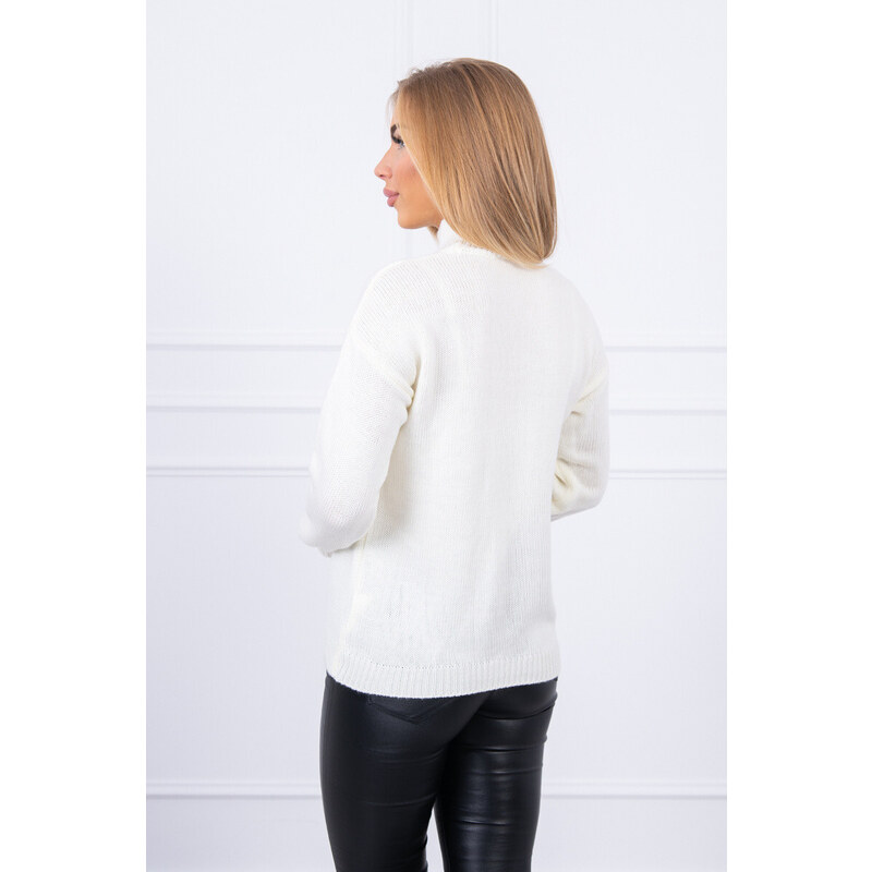 MladaModa Klasický rolák model 2020-17 farba ecru 20311262