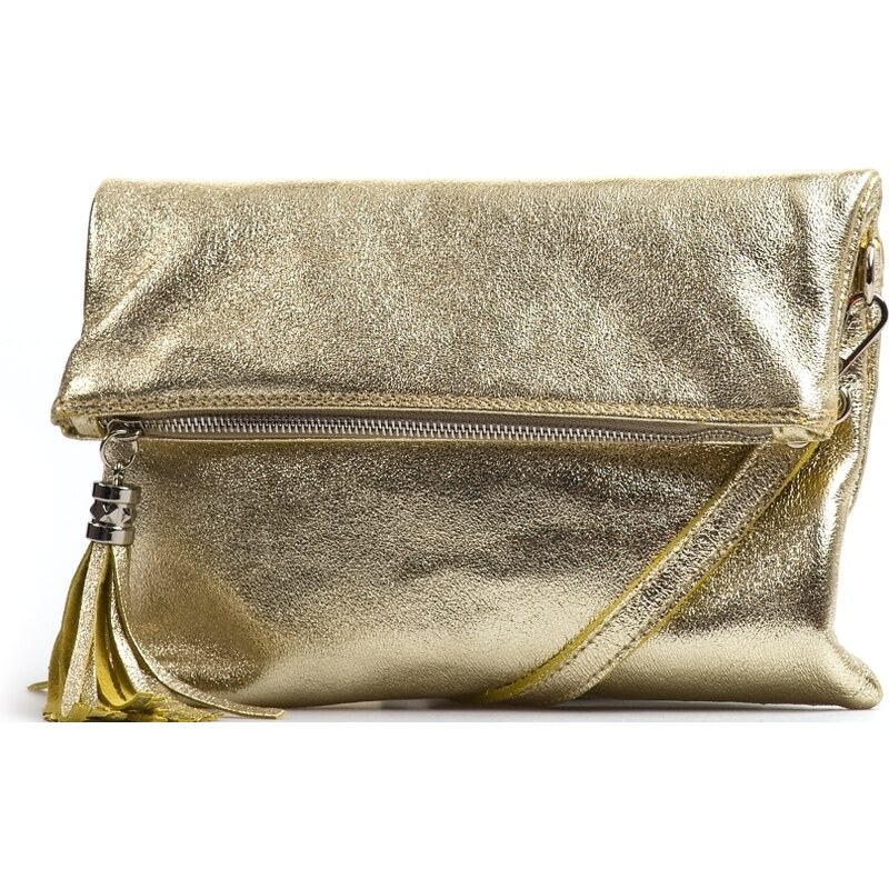 Blaire Kožená crossbody kabelka Maura zlatá 64987529