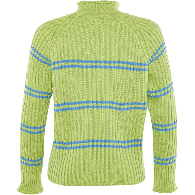 Trendyol zelený pruhovaný pletený sveter