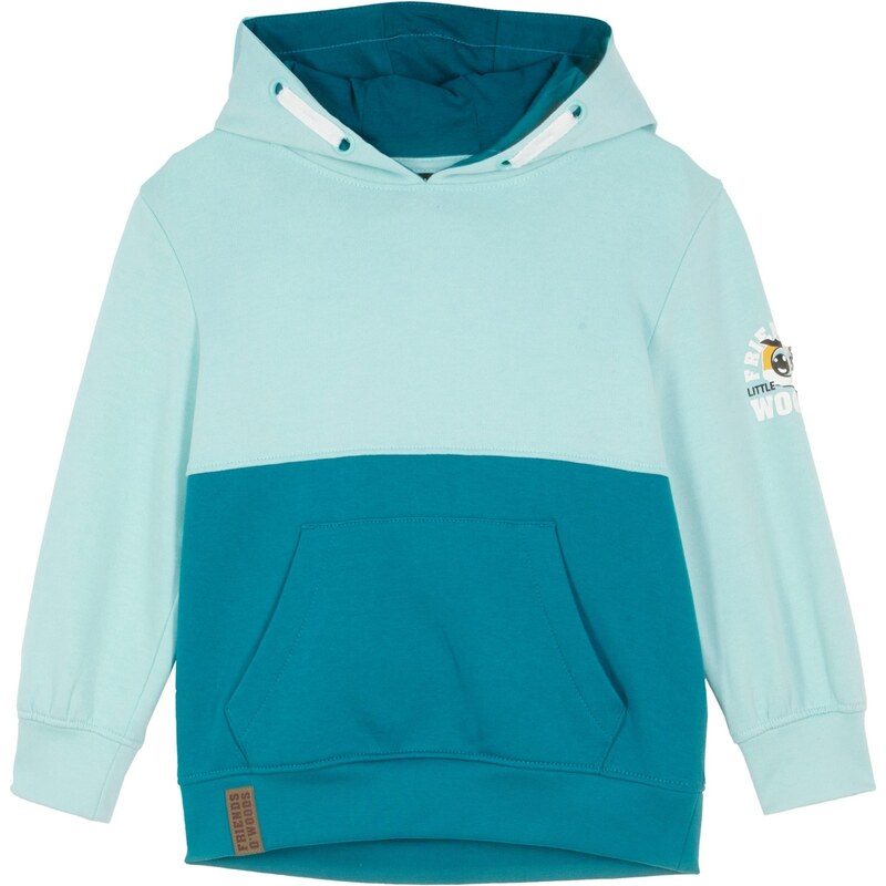 bonprix Mikina s kapucňou z mäkkého mixu bavlny, farba modrá 45061513