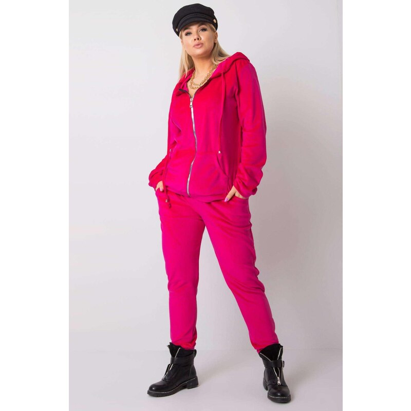 MladaModa Oversize velúrová tepláková súprava Michell fuksiová 35026043