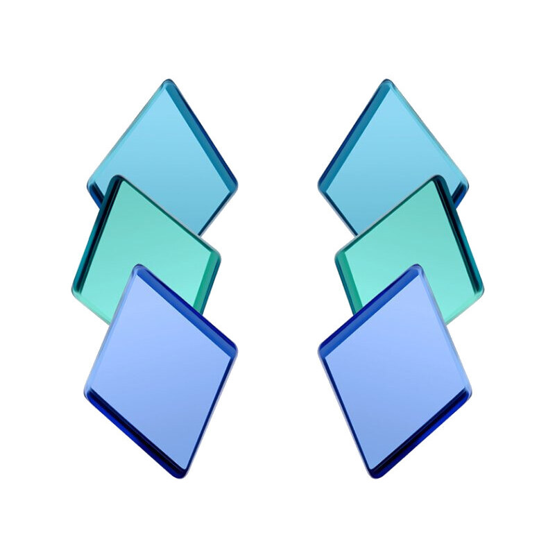 Preciosa Modré oceľové náušnice Fragmentum 7449 67 66588301