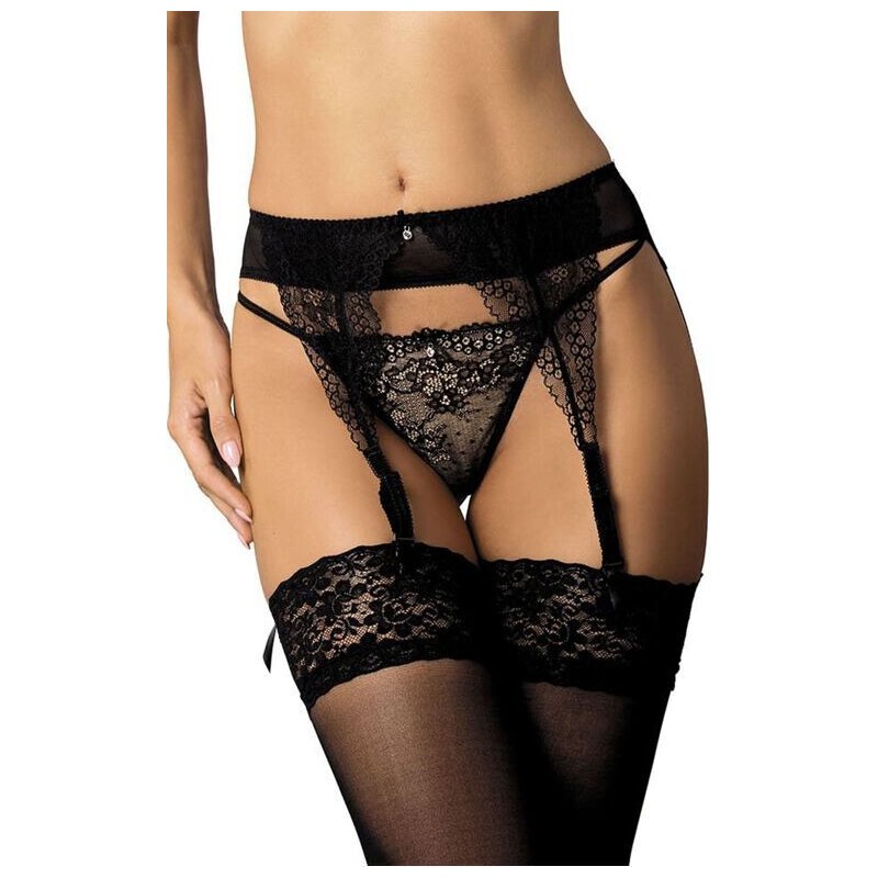 Gorteks Podväzkový pás Scarlet čierny 17467944