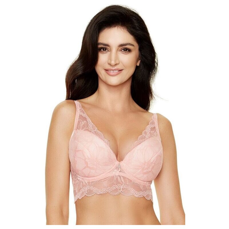 Gorteks Čipkovaná push-up podprsenka Charlize ružová 35502268