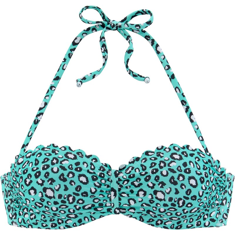 LASCANA Bikinový top mätová / čierna / biela 54232174