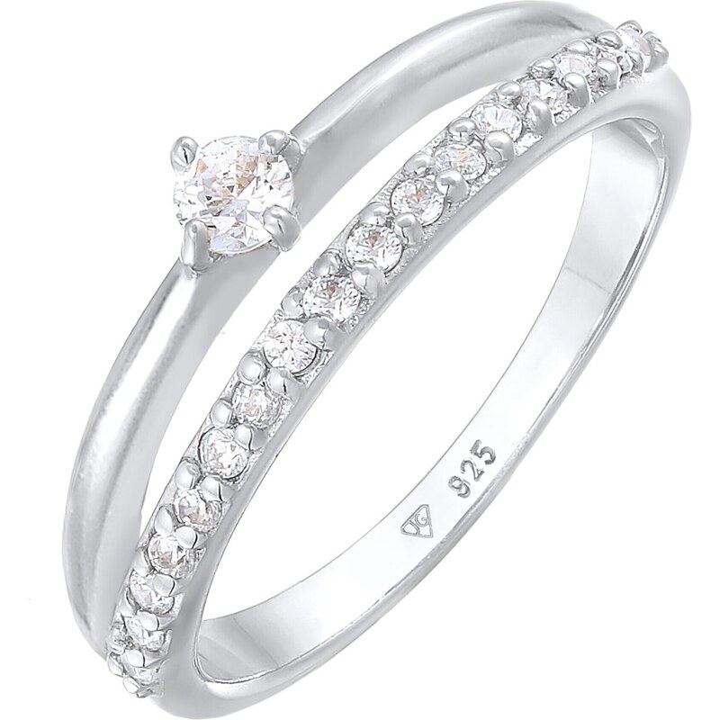 ELLI Prsteň strieborná / priehľadná 54235098