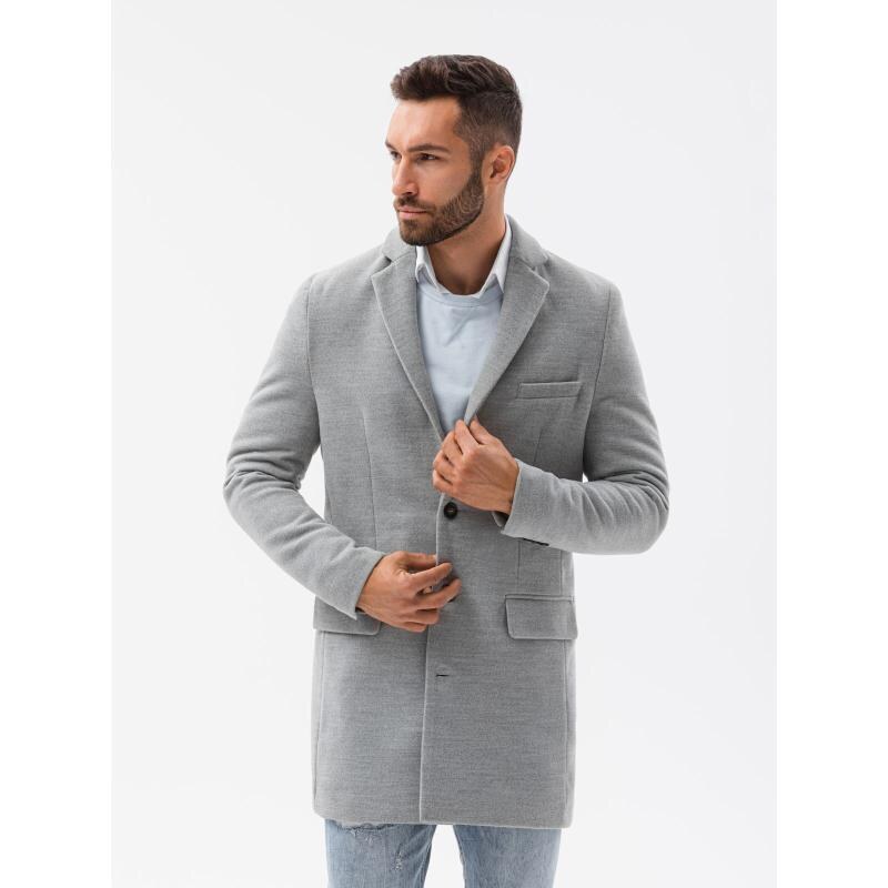 Ombre Clothing Pánsky kabát JOSHUA šedý