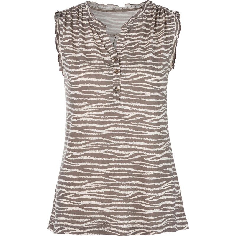 LASCANA Top tmavošedá / biela 54231771