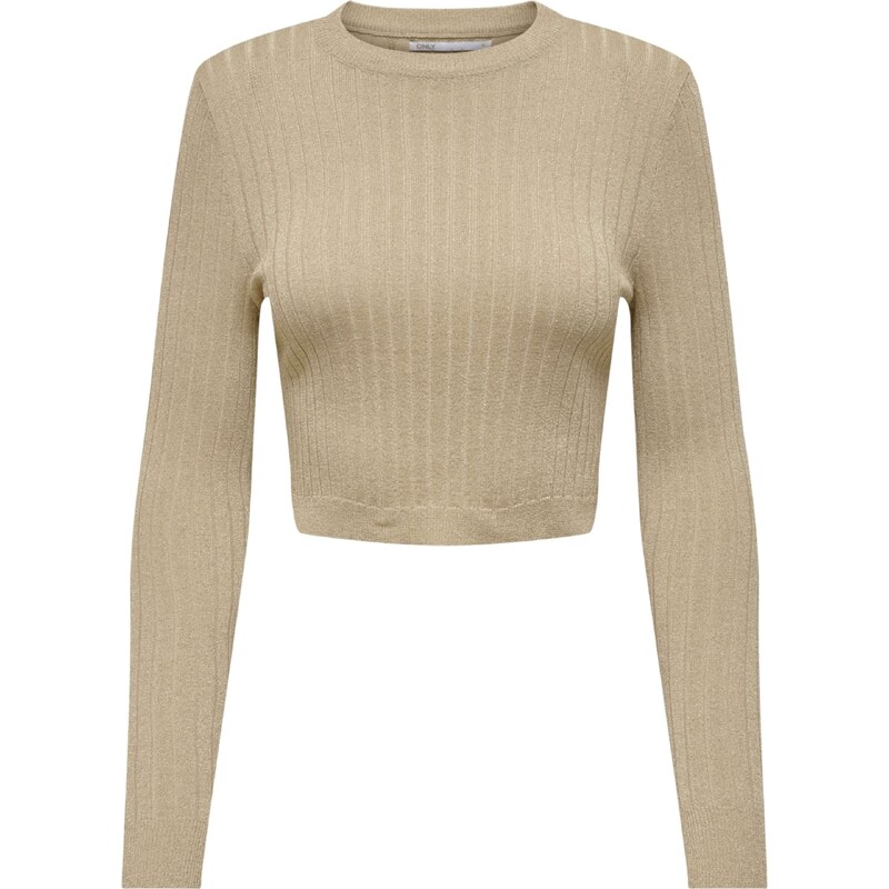 ONLY Sveter Luxe béžová / biela 54233375