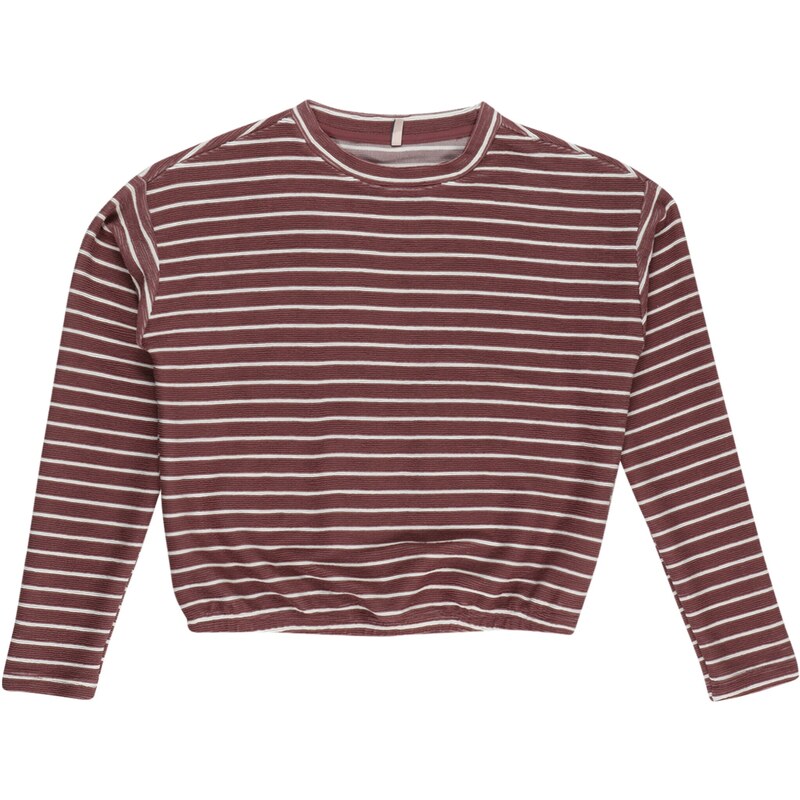 ONLY GIRLS Tričko hnedá / biela 63106919