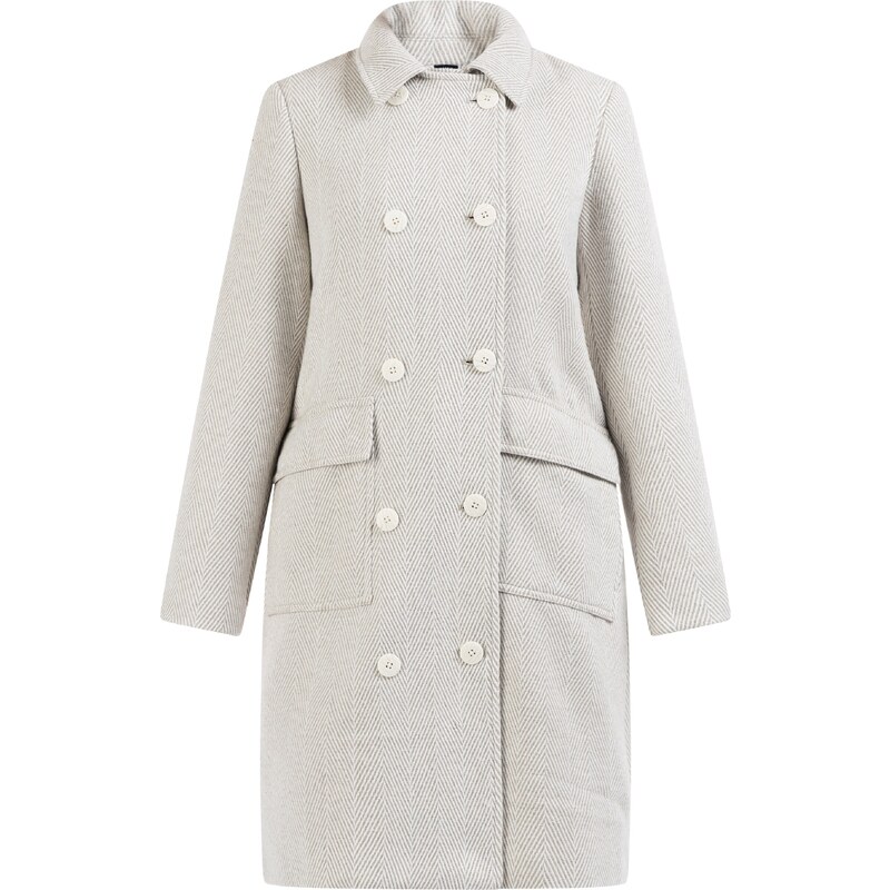 DreiMaster Klassik Prechodný kabát béžová / biela 54235258