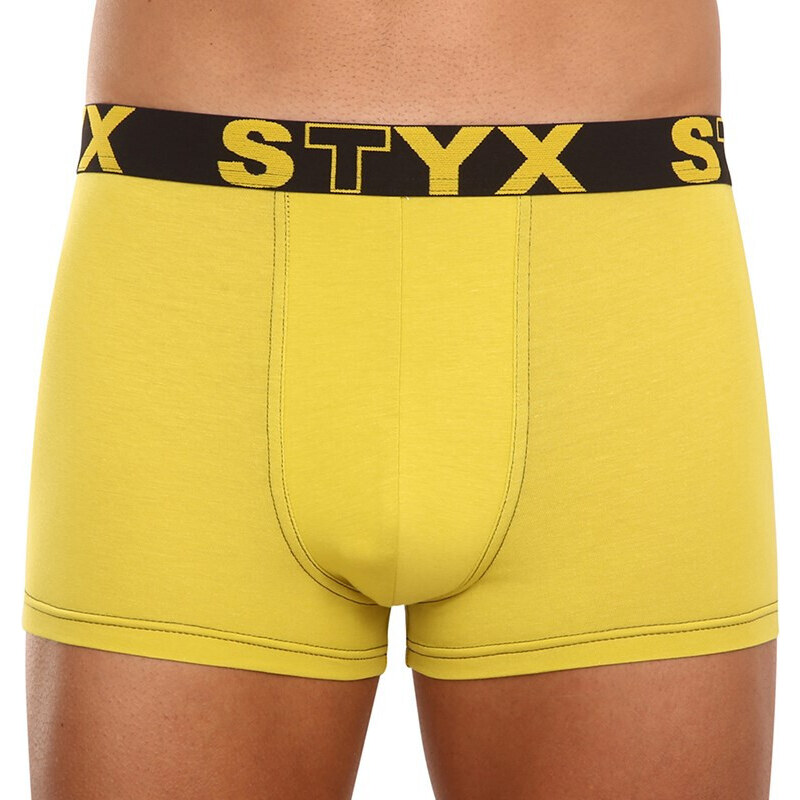 Pánske boxerky Styx športová guma zelenožlté (G1065) 18419175