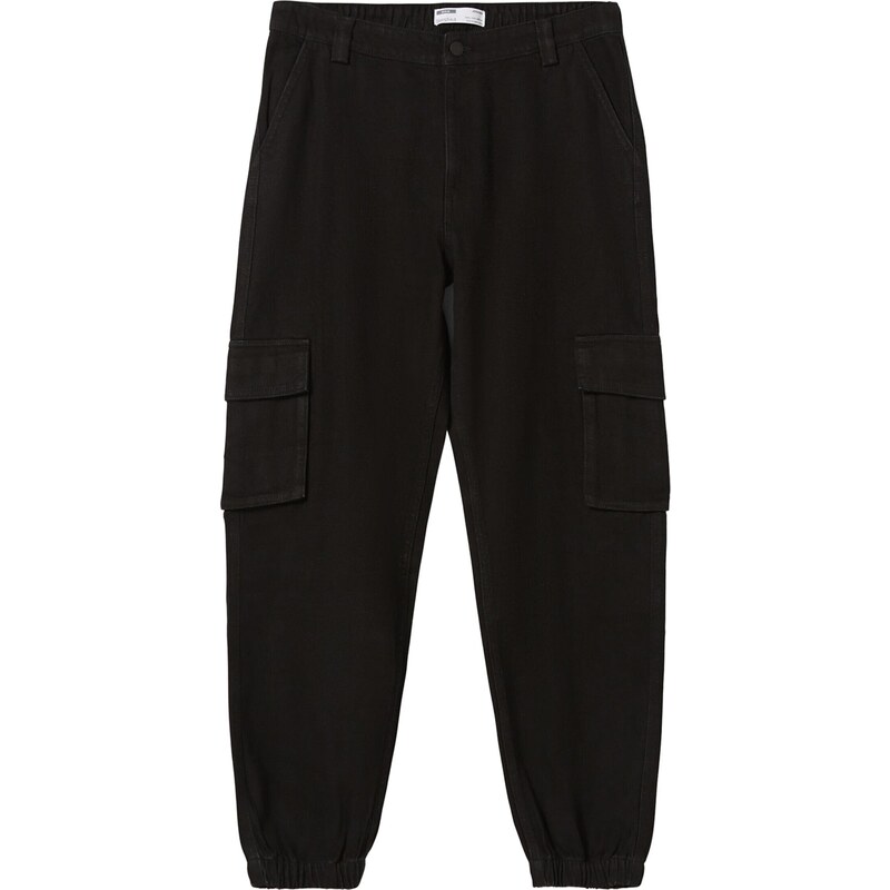 Bershka Džínsy čierna 35147283