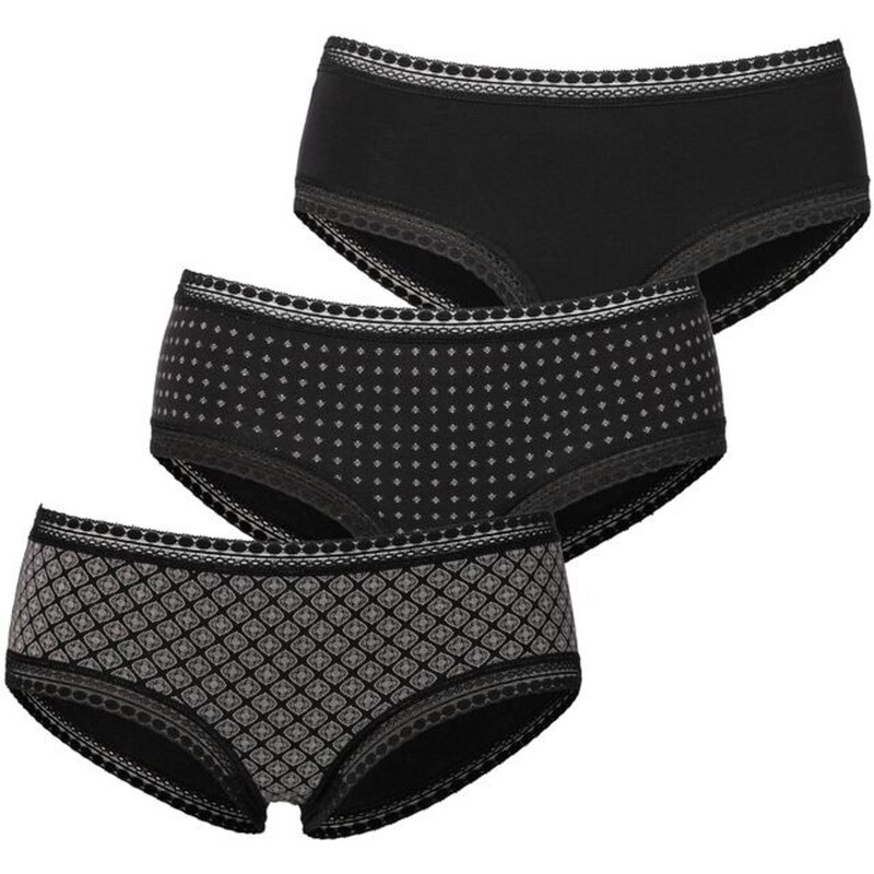 LASCANA Nohavičky sivá / čierna 54223138