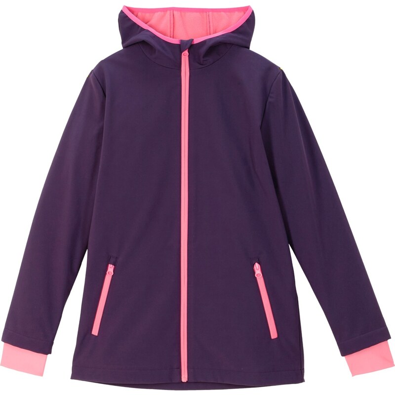 bonprix Softshellová bunda s kapucňou, nepremokavá, farba fialová 44792385
